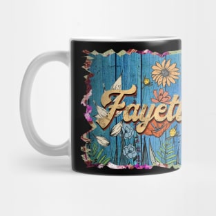 Retro Fayetteville Name Flowers Limited Edition Proud Classic Styles Mug